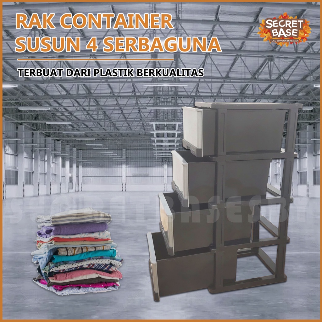 Jual LACI CONTAINER SUSUN 4 - Laci Plastik Susun / Lemari Pakaian ...