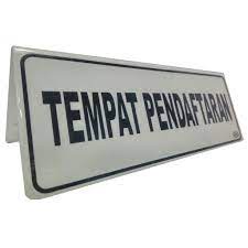 Jual GM label meja acrylic akrilik tempat pendaftaran | Shopee Indonesia