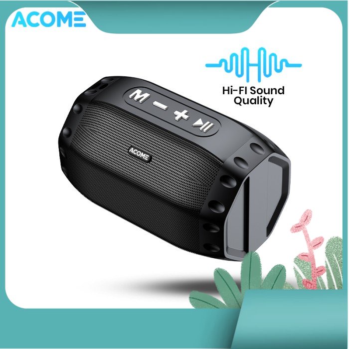 Jual Acome Speaker Bluetooth Hi Fi Sound Tws W Portable A Black Shopee Indonesia