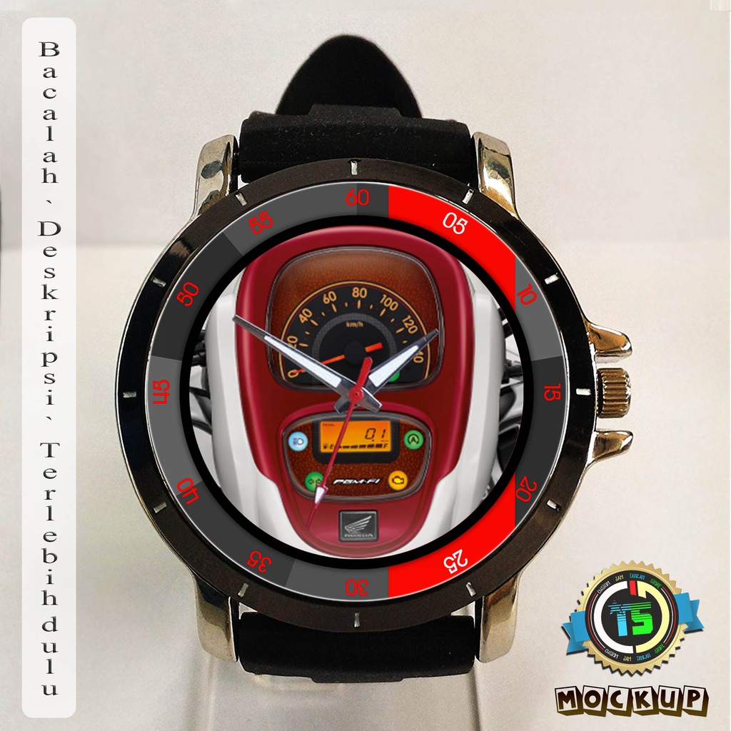 Jual Jam Tangan Speedometer Honda Scoopy i Club 12 Rubber Big - Custom ...
