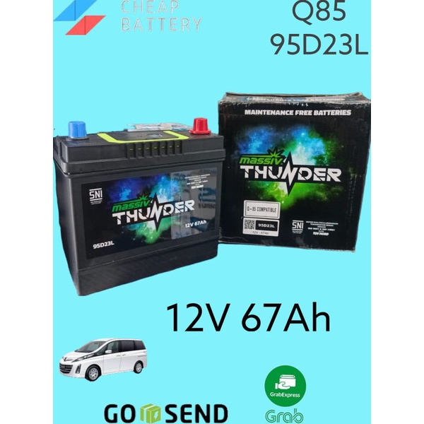 Jual AKI Q85 ISS COMPATIBLE MASSIV THUNDER KERING 95D23L MAINTENANCE