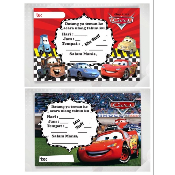 Jual Undangan Ulang Tahun Kosongan Tulis Sendiri Invitation Card