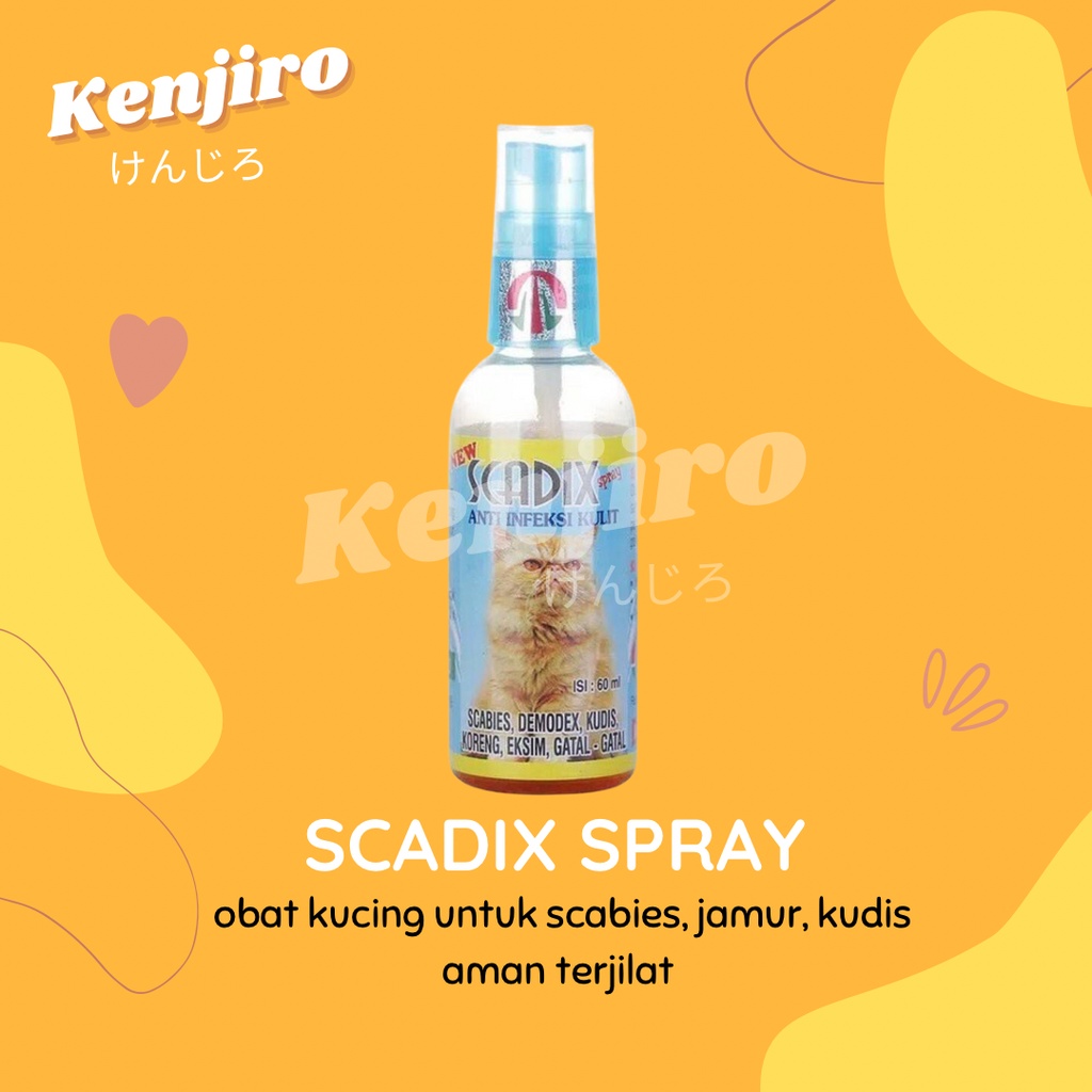 Jual SCADIX SPRAY Obat Kucing Anti Kulit Infeksi Gatal Scabies Kudis