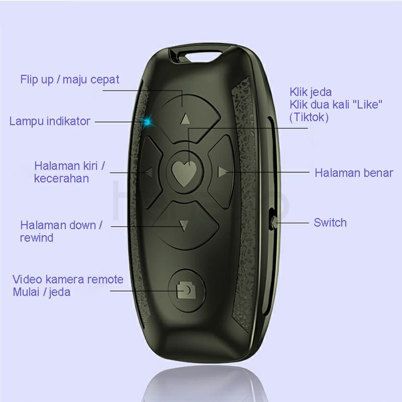 Jual Remote Bluetooth Tiktok Rana Kamera Android IOS Apple Smartphone ...