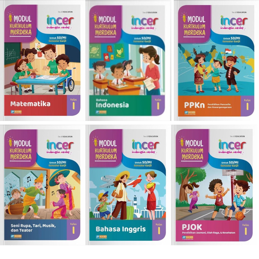 Jual KURIKULUM MERDEKA INCER BUKU SD/MI Kelas 1 Penerbit JP BOOKS ...