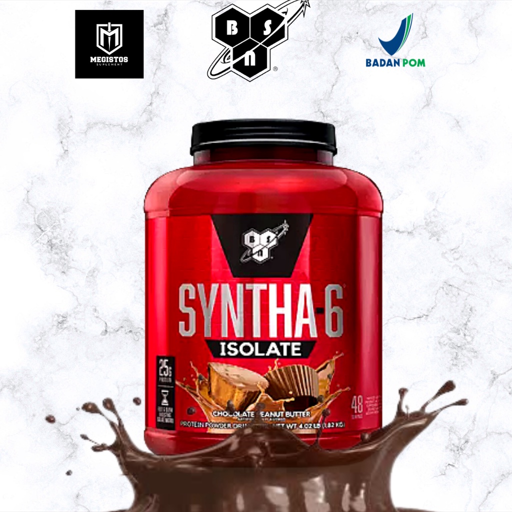 Jual Bsn Syntha 6 Isolate 4 Lbs Bpom Iso 100 Whey Protein Isolate Chocolate Milkshake Shopee 1541