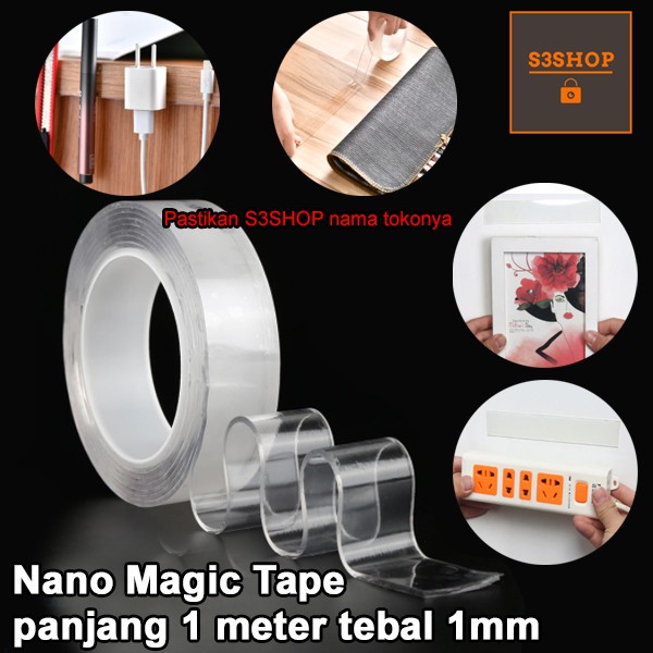 Jual Nano Magic Double Tape Bening Tahan Air 30mm X 1 Meter Acrylic Washabl Shopee Indonesia