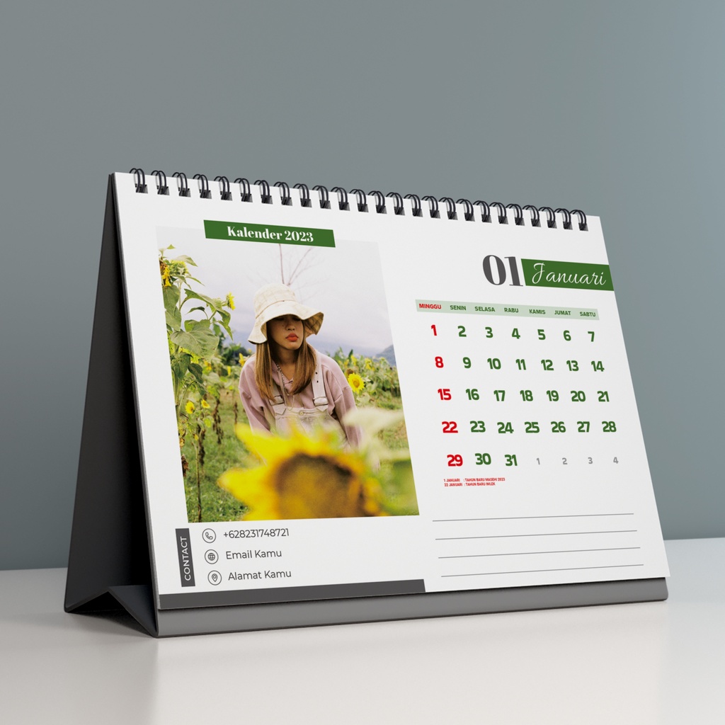 Jual KALENDER MEJA 2024/ KALENDER DUDUK TAHUN 2024 KALENDER CUSTOM FOTO ...