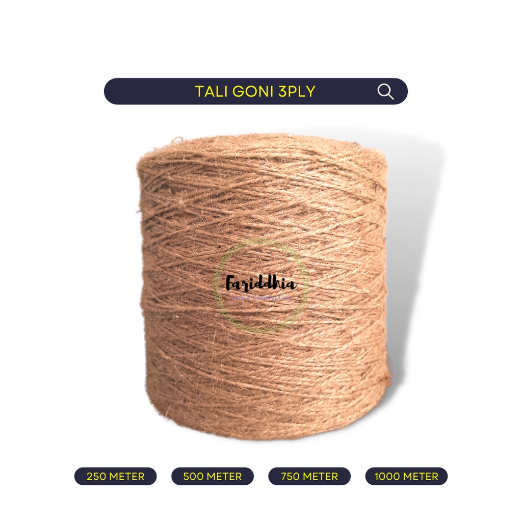 Jual Tali Goni Tali Rami ukuran 3ply 3mm 1000 meter Tali Kerajinan ...