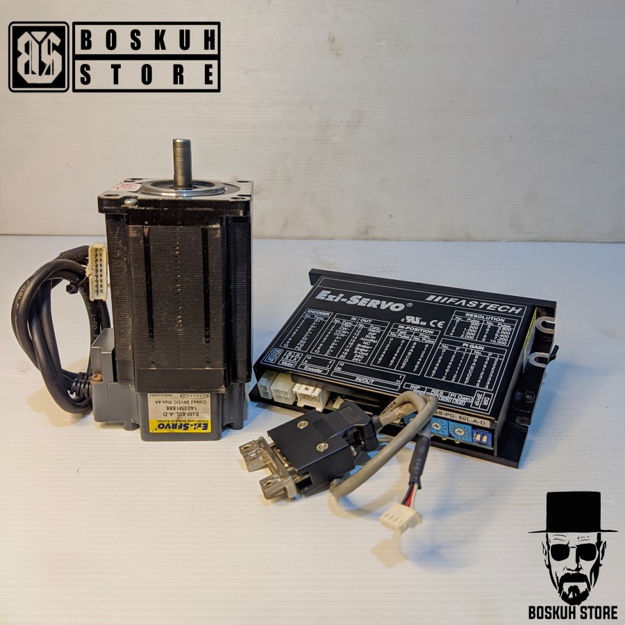 Jual Servo Motor Ezi - SERVO 24VDC 4A Ezm - 60L-A-D Satu Set Fastech ...