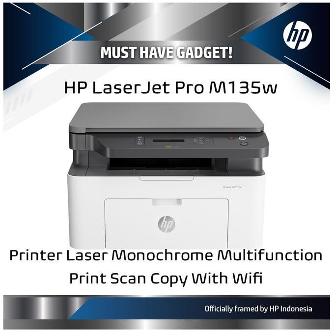 Jual Printer Hp Laserjet Mfp 135w M135w Print Scan Copy Wifi Shopee Indonesia