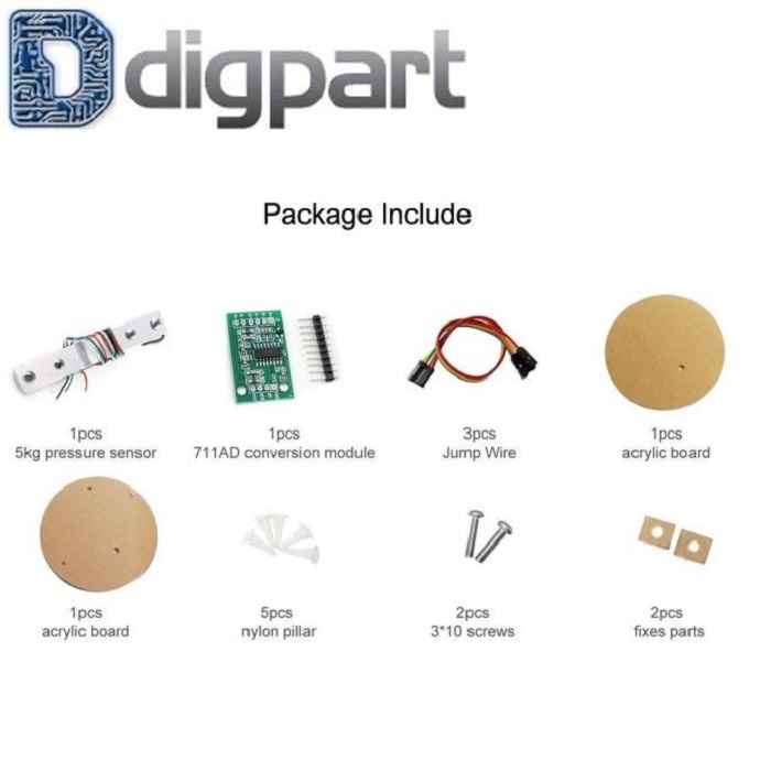 Jual KIT Loadcell - Load Cell Module HX711 + Acrylic | Shopee Indonesia