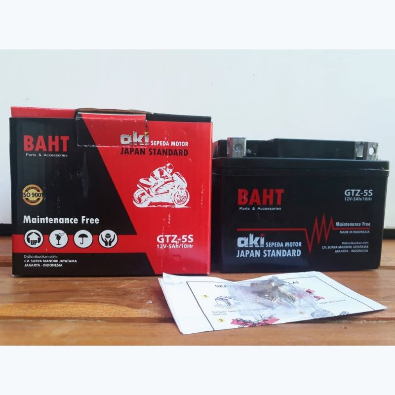 Jual Aki Motor Murah Accu Aki Kering Motor BAHT GTZ-5S 5ah Japan