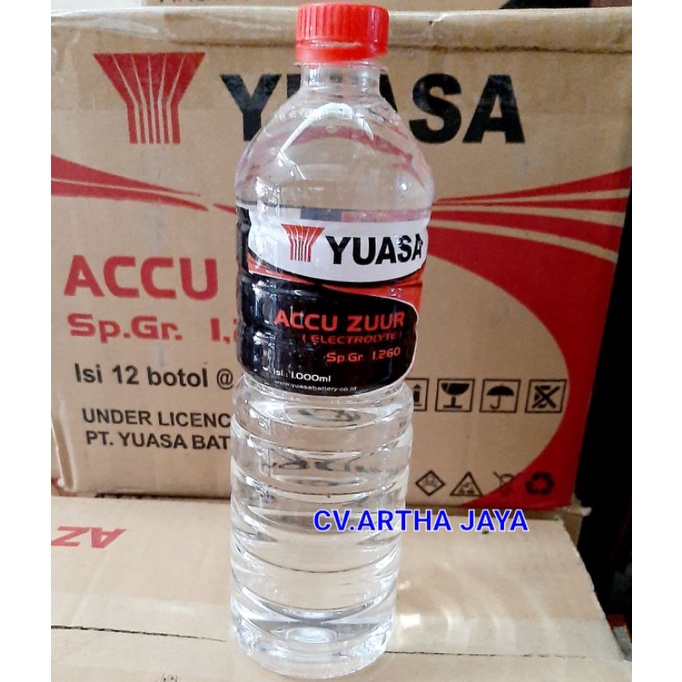 Jual Air Zuur Accu Yuasa 1 Liter 1 L Tutup Botol Merah Shopee Indonesia 1498