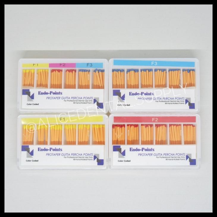 Jual GUTTA PERCHA POINTS PROTAPER / GUTTAP PROTAPER / F1 F2 F3 KODE