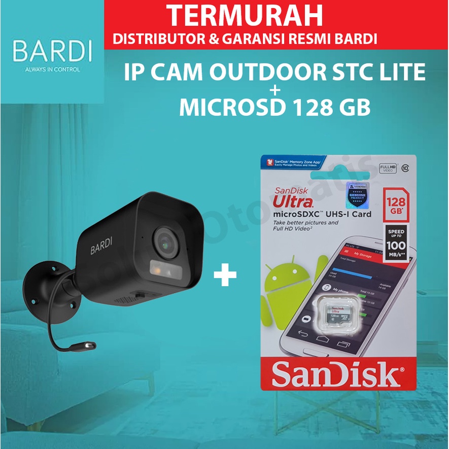 Jual BARDI Smart IP Camera STC Lite CCTV MicroSD 128GB HD Outdoor IP65 ...