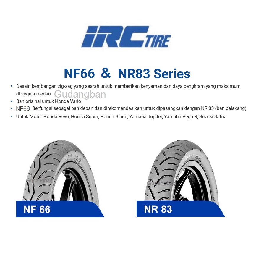 Jual ( RING 14 ) Paket IRC NF66 80 / 90 - 14 dan NR83 90 / 90 - 14 TL ...