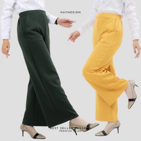HaymeeIDN Celana Kulot Panjang Wanita Celana Cullot Wanita Kantor Casual Fashion