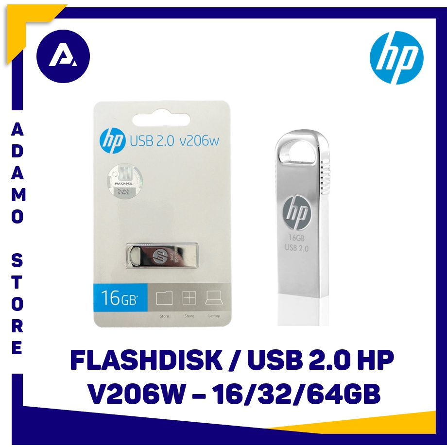 Jual Flashdisk Flash Disk HP v206 16GB 32GB 64GB USB 2.0 Flashdisk HP ...