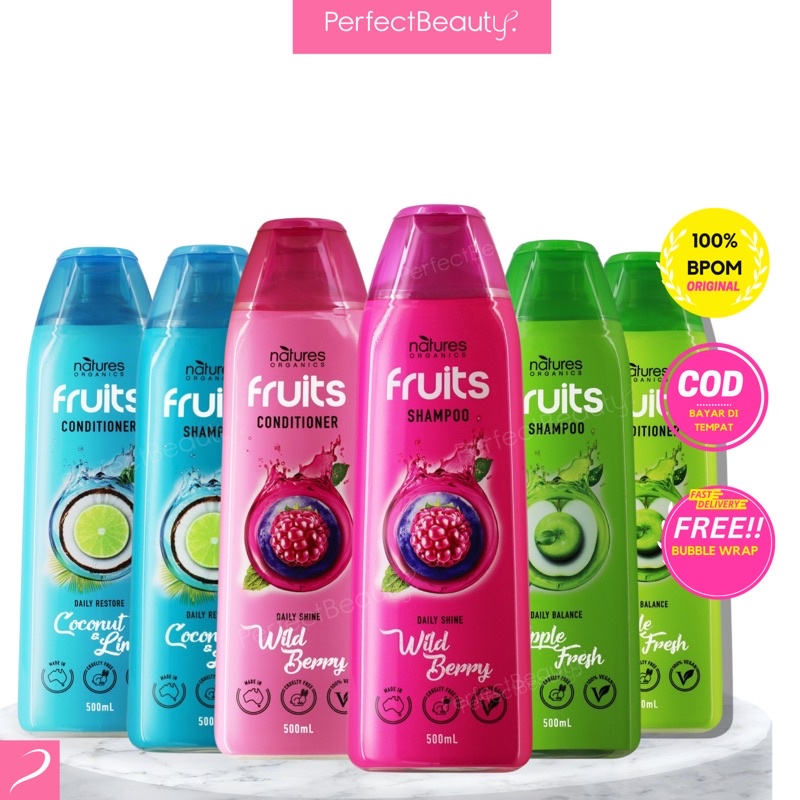 Jual Natures Organics FRUITS Shampoo/Conditioner (500ml) | Shopee Indonesia