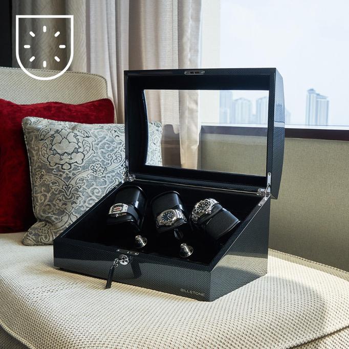 Jual Billstone Avanti Plus 3 Watch Winder For 12 Watches Carbon