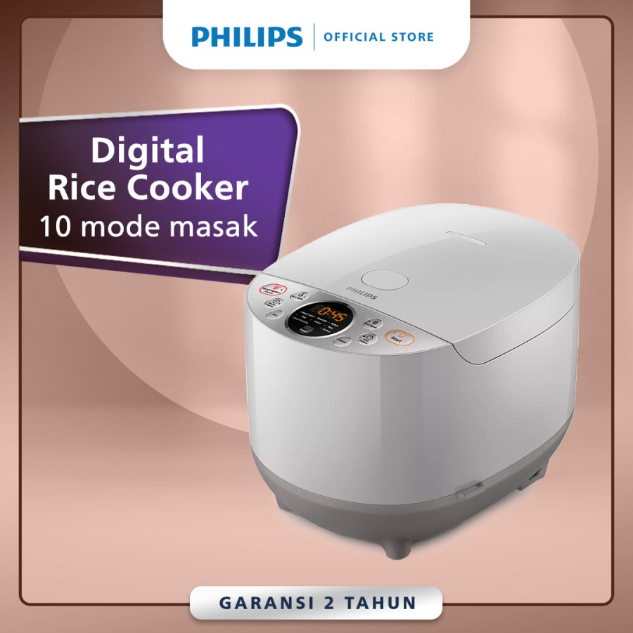 Jual PENANAK NASI DIGITAL PHILIPS / RICE COOKER PHILIPS HD4515/30 WHITE Shopee Indonesia