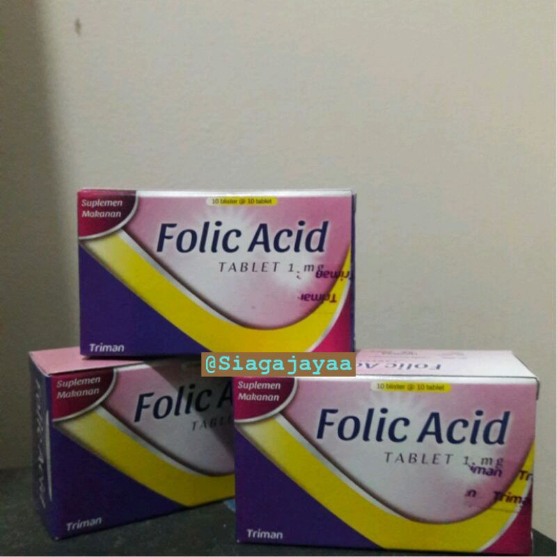 Jual Folic Acid 1mg Tablet Triman Shopee Indonesia