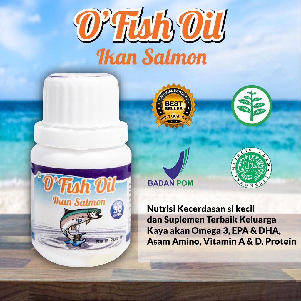 Jual O Fish Oil 30 Kapsul Minyak Ikan Salmon Omega 3 Squalene Ofish