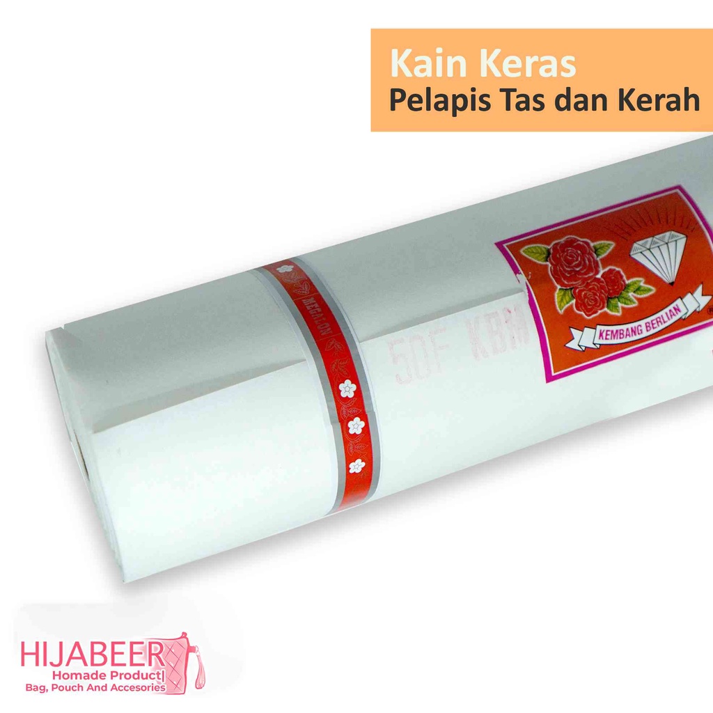 Jual Kain Keras / Kain Kapas Lem 50F Pelapis Tas dan kain untuk Kerah ...