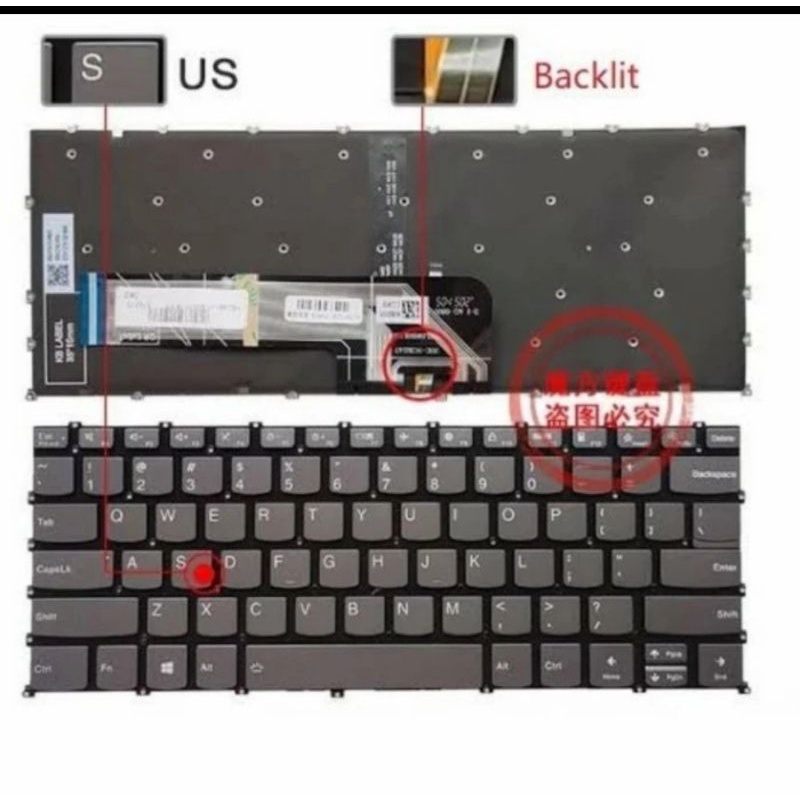 Clavier AZERTY Français Rétroéclairé Pour Lenovo Flex 5 14ITL05 - Neuf Compatible