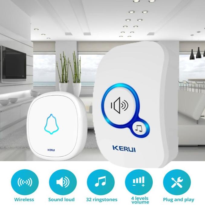 Jual Bel Rumah Wireless Bel Pintu Doorbell Kerui M F Waterproof Shopee Indonesia