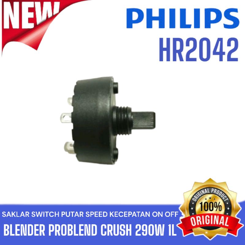 Jual SAKLAR PUTAR ON OFF SWITCH MESIN PHILIPS BLENDER HR2042 2042 ...