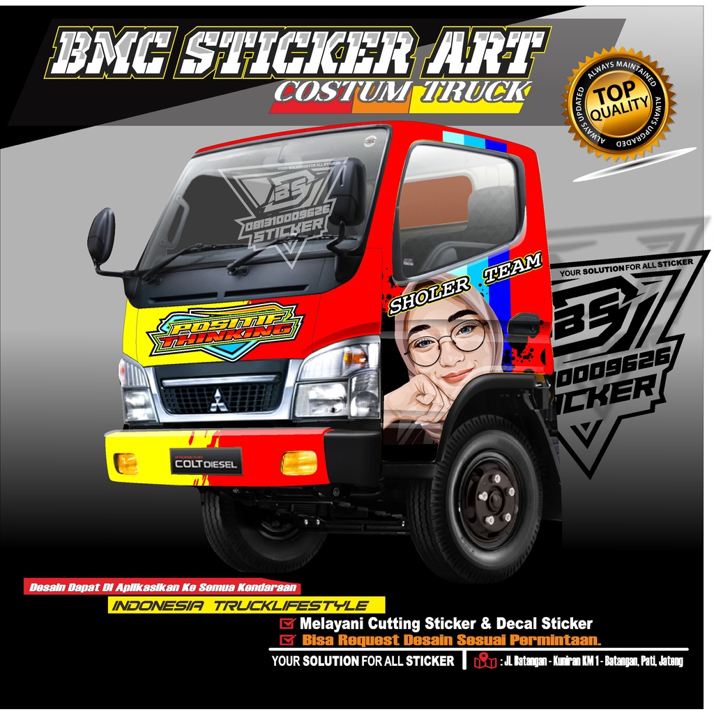 Jual STICKER DECAL KABIN TRUCK CANTER.DEKAL STIKER BLOK KABIN TRUCK ...