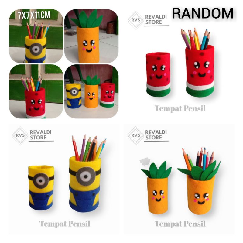 Jual KERAJINAN TEMPAT PENSIL DARI BOTOL BEKAS DAN KAIN FLANEL/PRAKARYA
