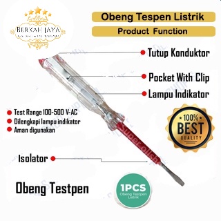 Jual Obeng Tespen Listrik Ac Bolak Balik Obeng Testpen Tes Tegangan Listrik Arus Test Pen