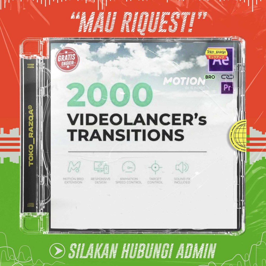 Jual Motion Bro 4 Videolancer’s Handy Seamless Transitions Pack For