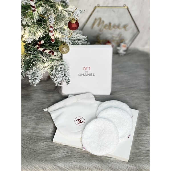 Jual Chanel N1 limited reuseable cotton pads with pouch Shopee Indonesia