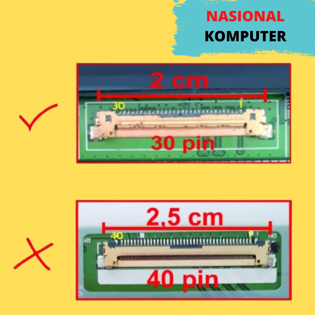 Jual LCD LED 14.0 14 Inch SLIM 30 PIN FHD 1920 x 1080 Tanpa Bracket ...