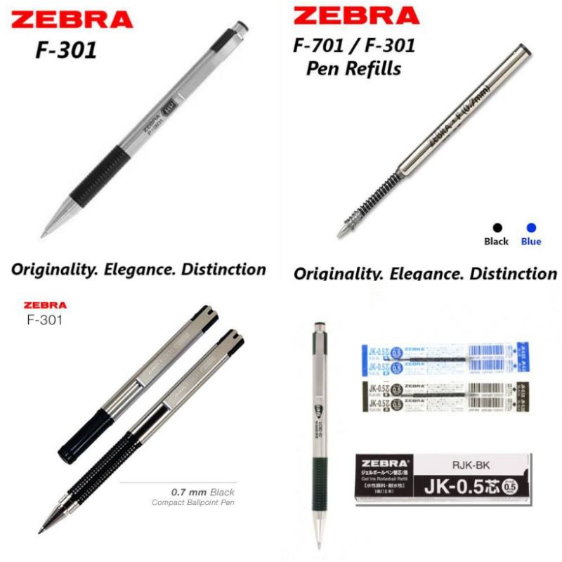 Jual ZEBRA F301 COMPACT REGULER G301 PULPEN BODI BESI STAINLESS STEEL ...