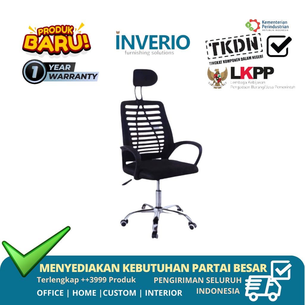 Jual INVERIO - Kursi Kerja / Kursi Kantor / Kursi Jaring / I4006 ...