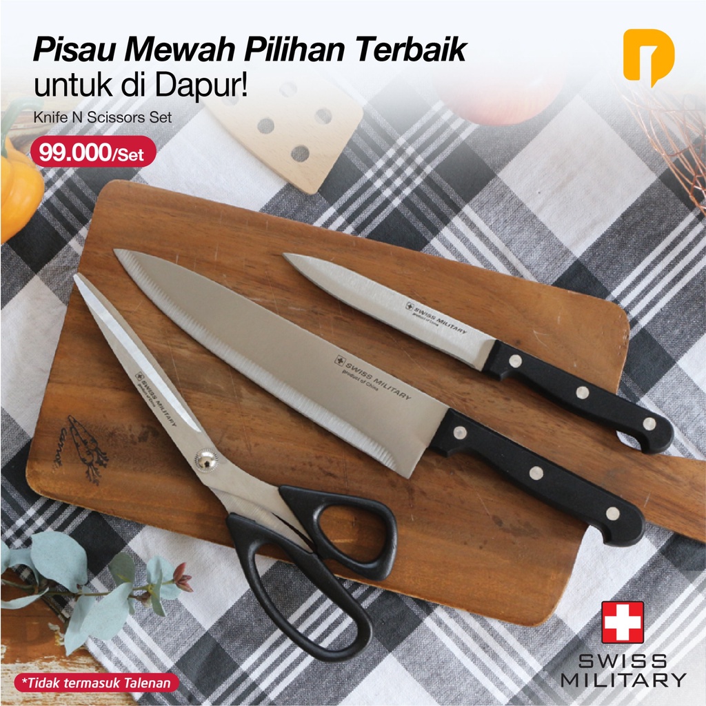 Jual Swiss Military Knife N Scissors Set Shopee Indonesia