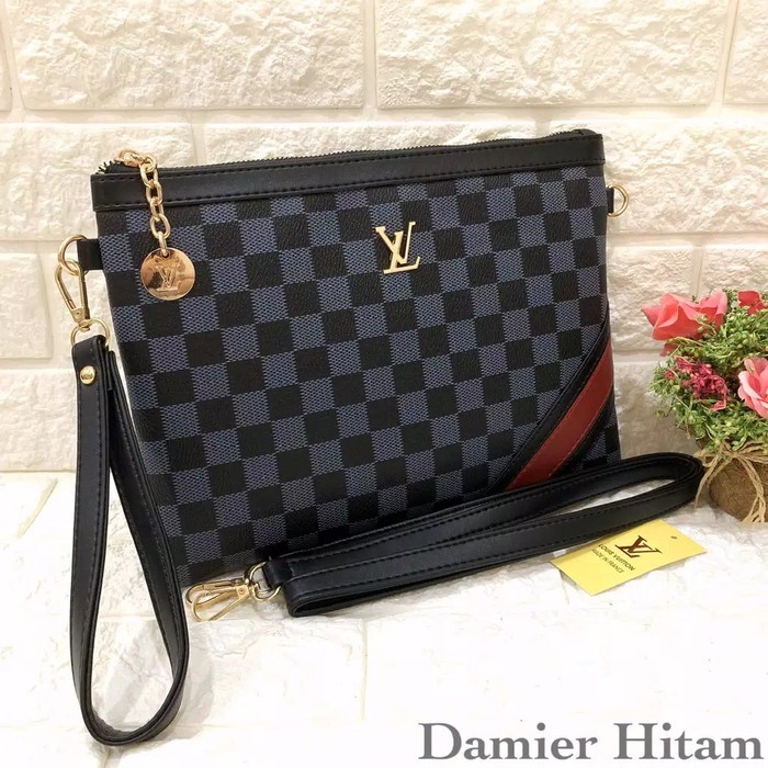 TERLARIS !!! CLUTCH LV WANITA POUCH ( bayar di tempat ) model terbaru murah  terlaris / dompet batam / dompet korea / dompet pesta / dompet viral /  clutch unisek pria dan wanita