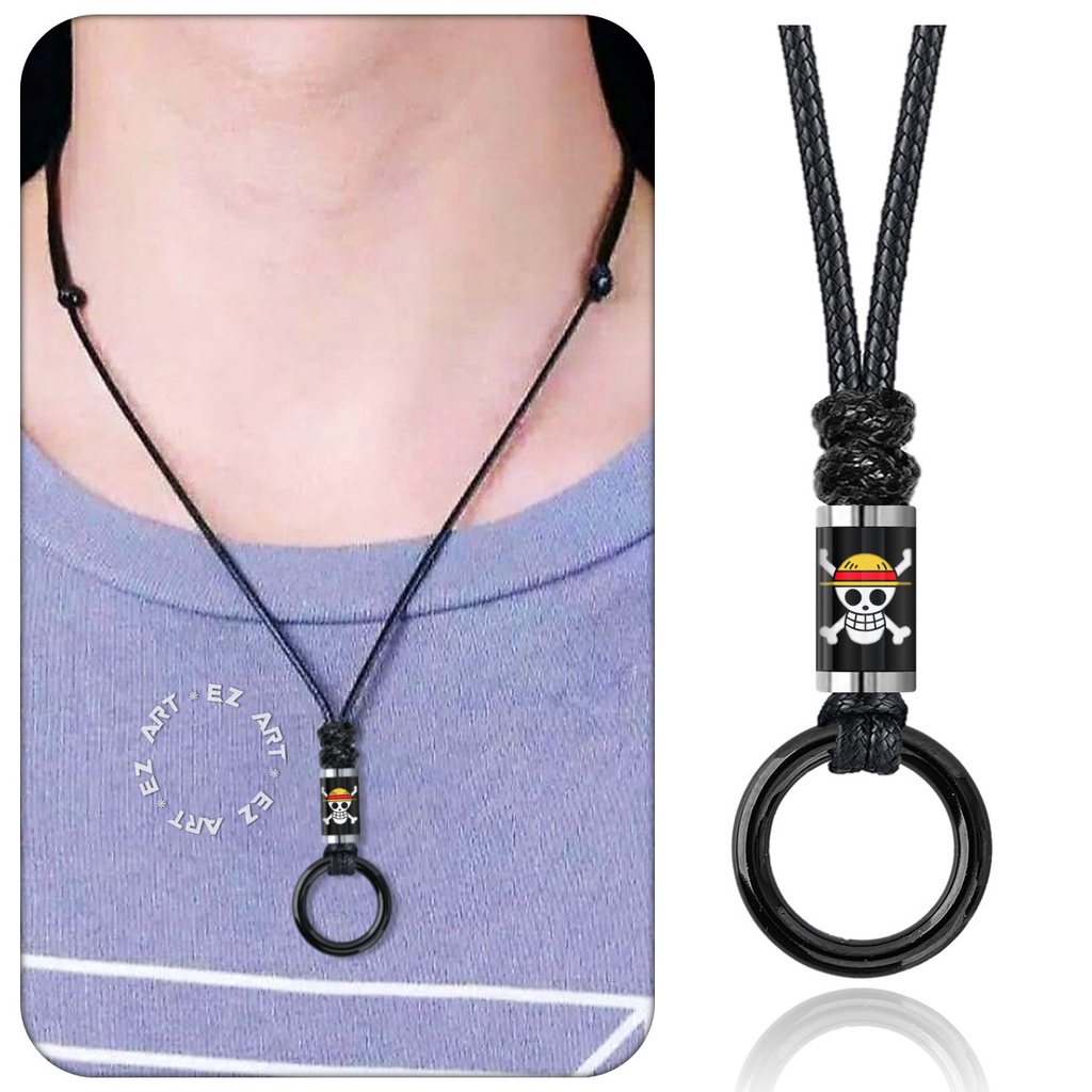 Jual KALUNG CINCIN TABUNG GAMBAR ANIME ONE PIECE HEART PIRATES TALI