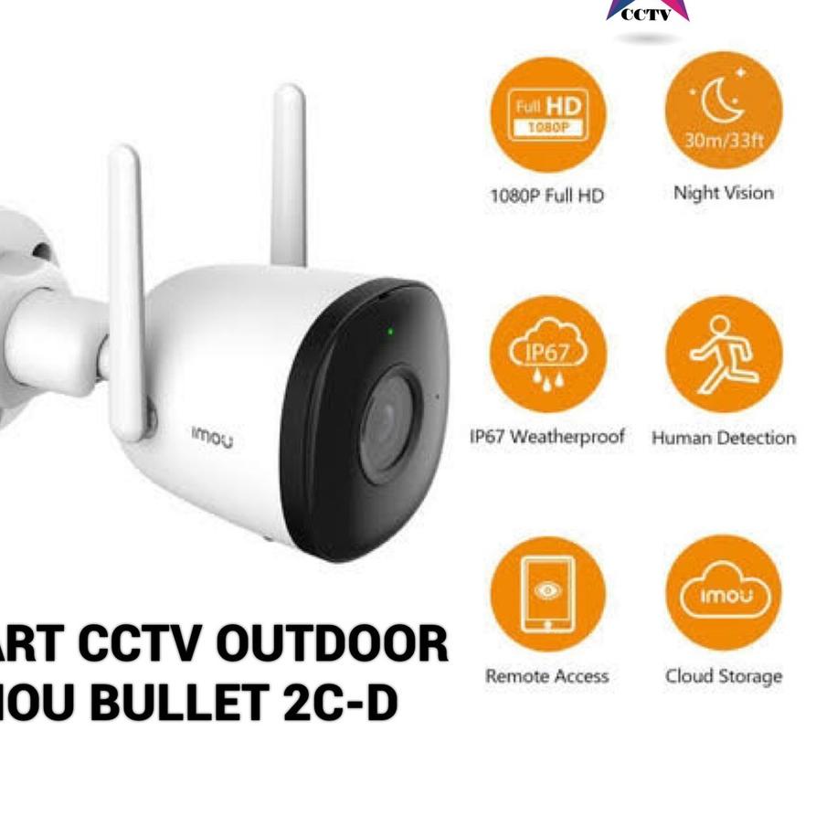 Jual New Stock CCTV WIFI IPCAM 1080P IMOU BULLET 2C-D IPC-F22P-D ...