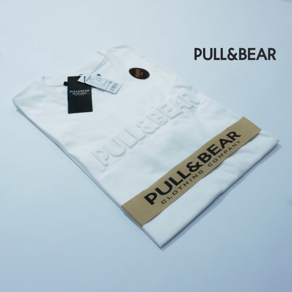 Jual T-Shirt Pull Bear Embos DEWASA l Kaos Pull And Bear Sablon