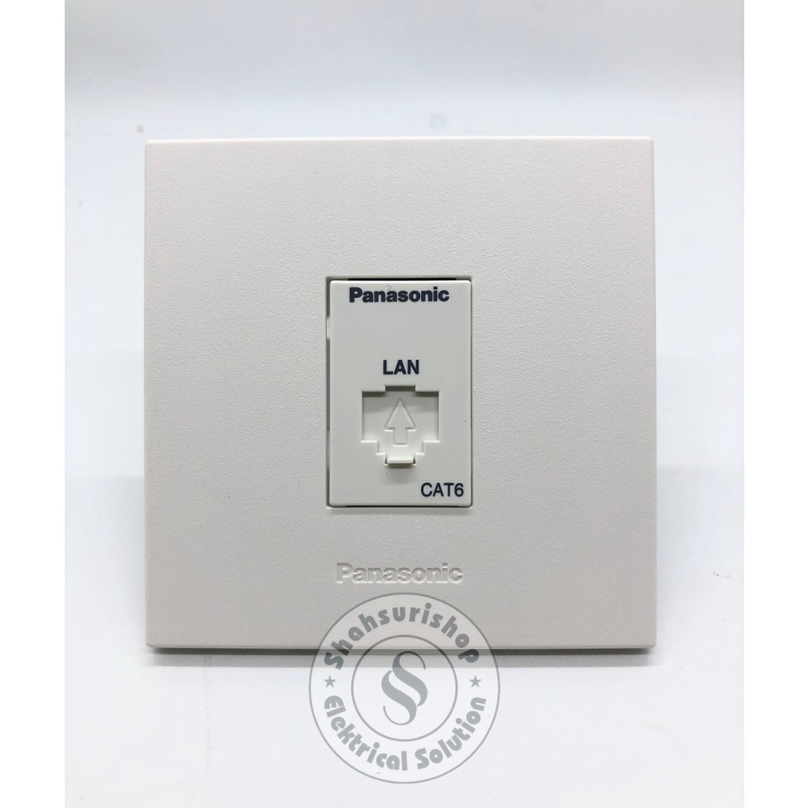 Jual STOP KONTAK OUTLET DATA CAT6 PANASONIC + FRAME PUTIH WESJ78019 ...