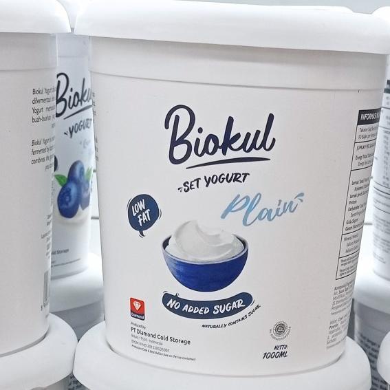 Jual biokul stirred yogurt plain 1 liter Shopee Indonesia