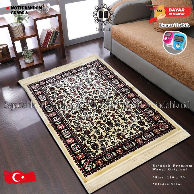 Jual Sajadah Turki Turkey Dewasa Bulu Bludru Tebal Motif 70x110 Cm ...