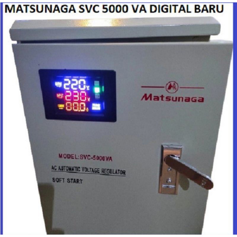 Jual Matsunaga Stavol Stabilizer 5000 Watt 5KVA New DIGITAL Penstabil ...