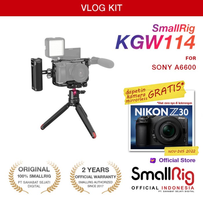 Jual SMALLRIG VLOG KIT KGW114 FOR SONY A6600 | Shopee Indonesia